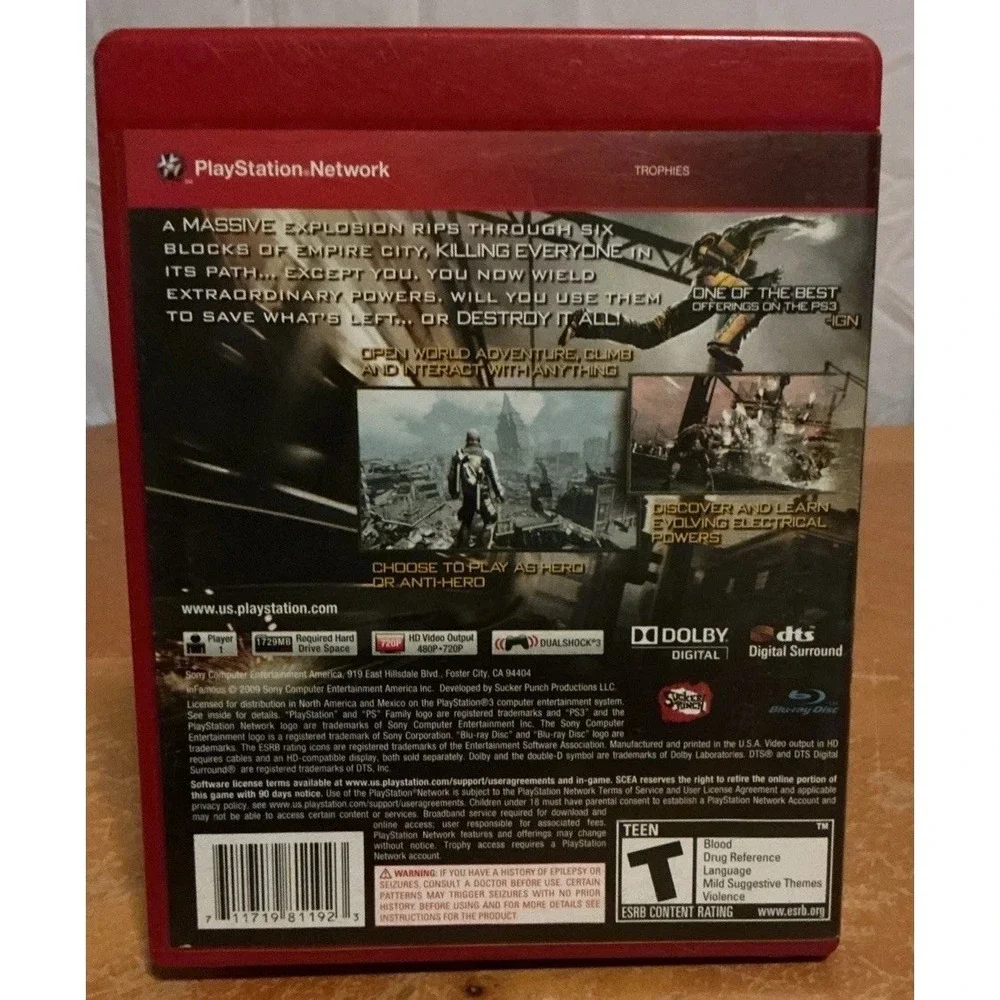Sony inFAMOUS Greatest Hits PlayStation 3 - PS3